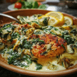 Healthy Spinach Artichoke Chicken