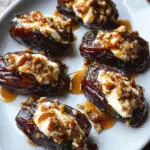 Mascarpone Stuffed Dates with Maple Drizzle