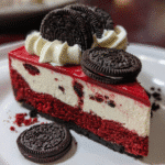 Red Velvet Oreo Cheesecake