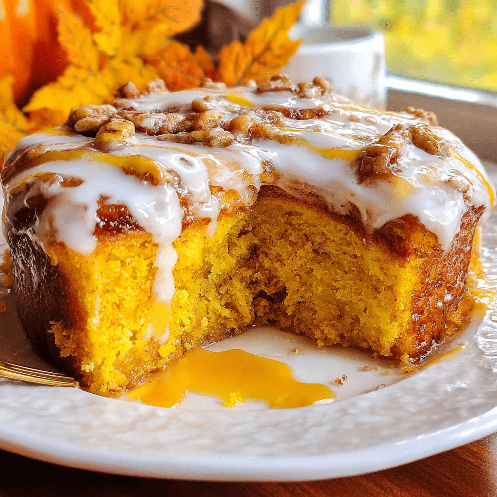 Pumpkin Honey Bun Cake
