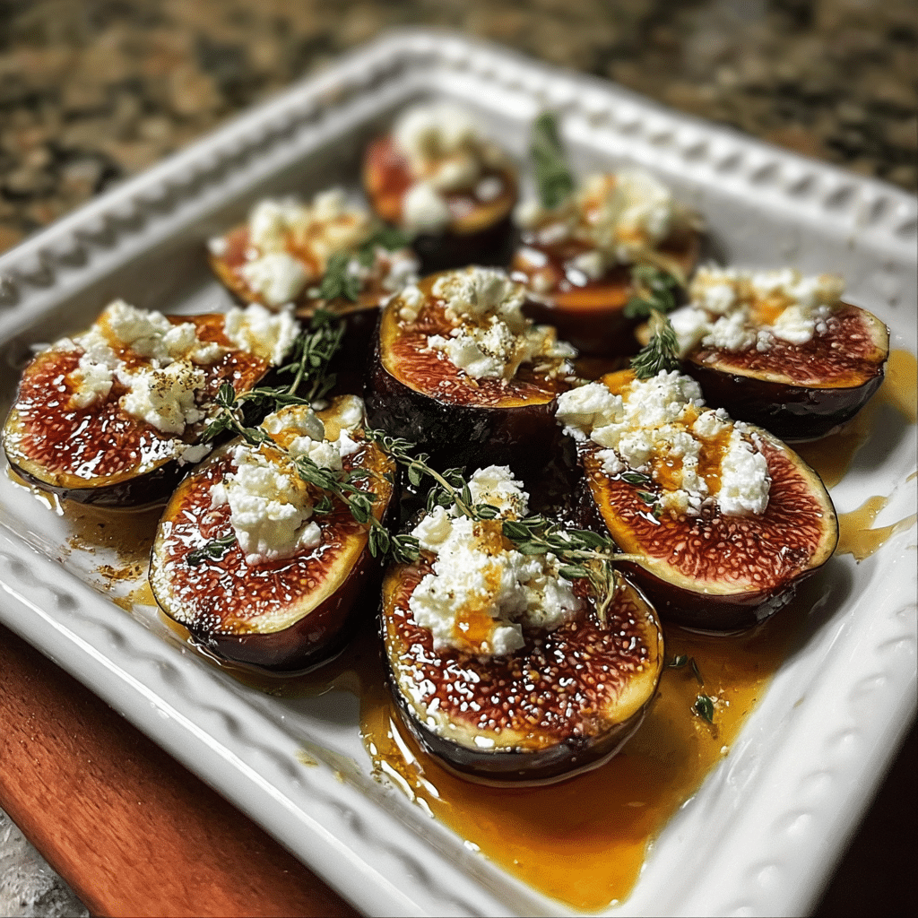 Roasted Figs with Goat Cheese and Honey