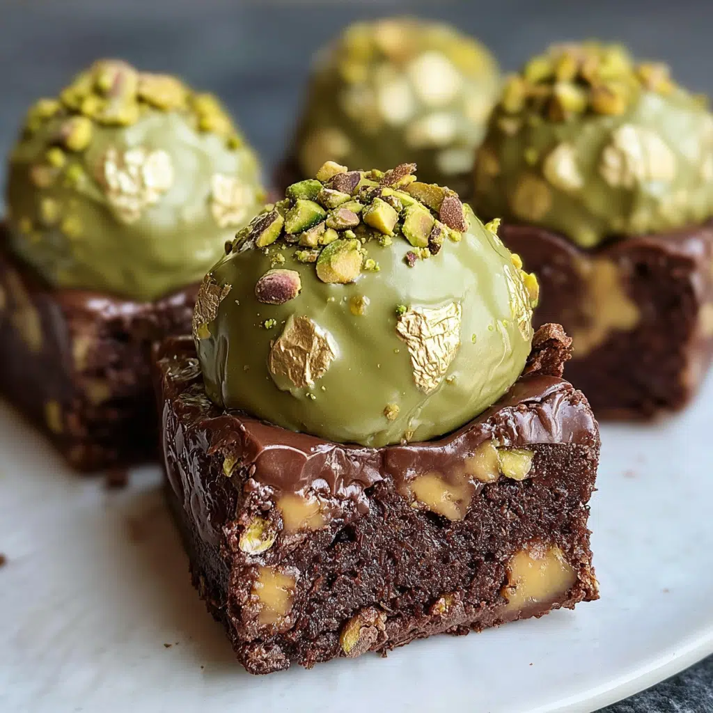 Pistachio Ferrero Rocher Brownies
