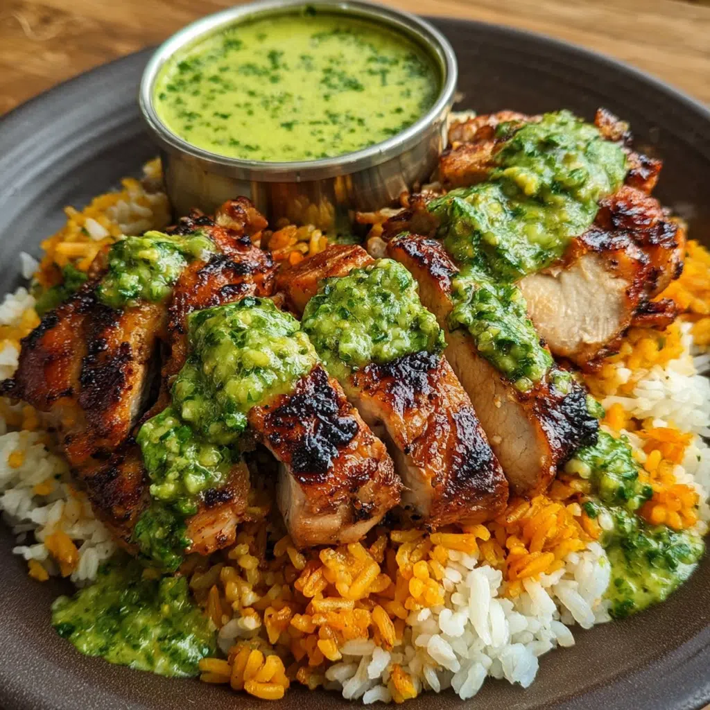 Easy Peruvian Chicken And Rice with Green Sauce