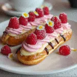 Lemon Raspberry Eclairs