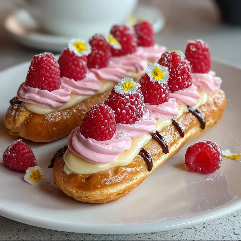 Lemon Raspberry Eclairs