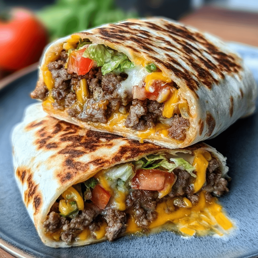 Grilled Cheeseburger Wraps
