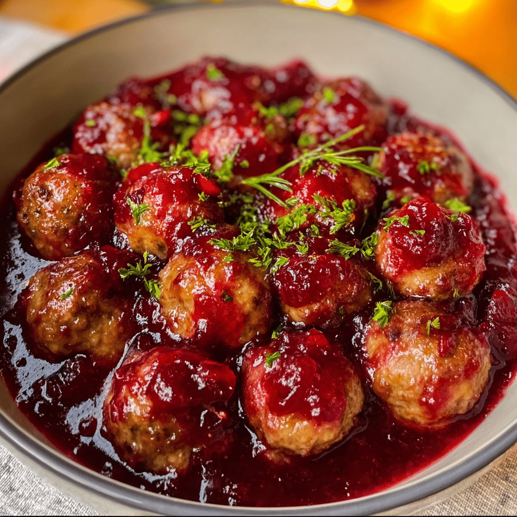 Quick Cranberry Meatballs (Christmas)