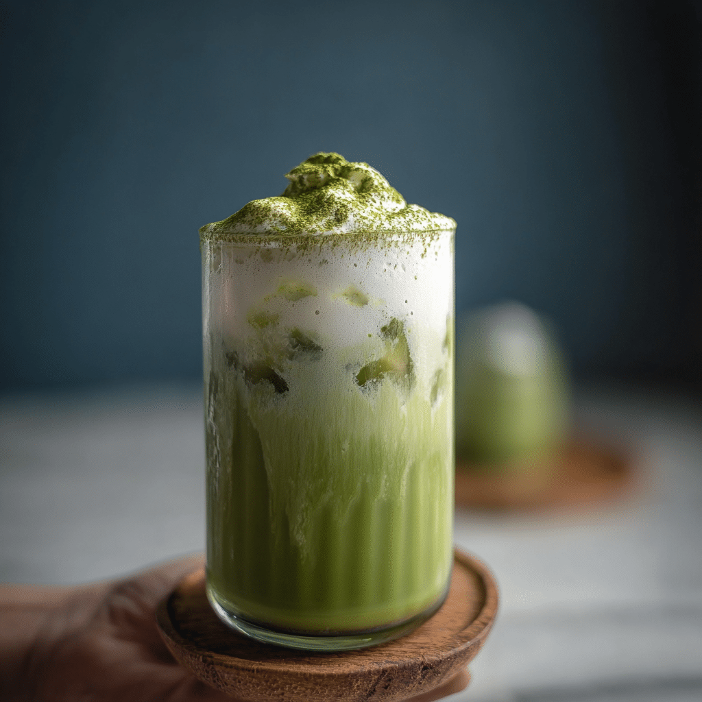 Quick and Easy Iced Green Tea Matcha Latte with Oat Milk