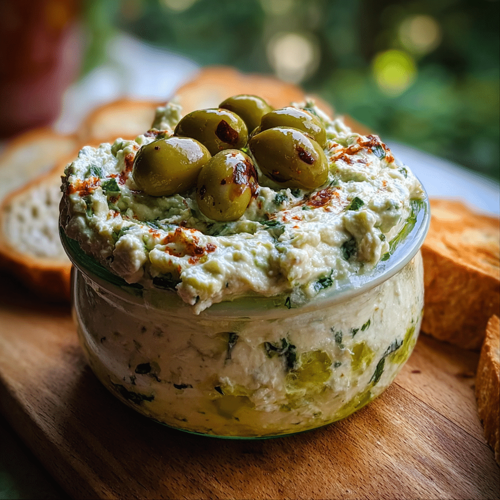 Creamy Feta & Green Olive Spread