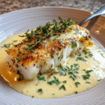 Baked Cod in Coconut Lemon Cream Sauce