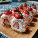 Strawberry Shortcake Sushi Rolls