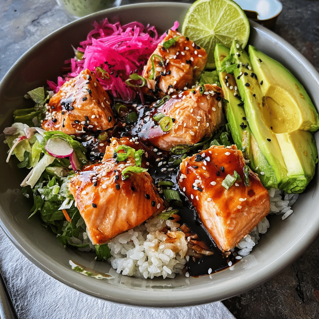 Healthy Teriyaki Salmon Bowl