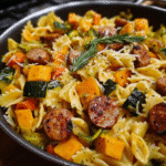 Delicious Autumn Sausage Pasta Squash
