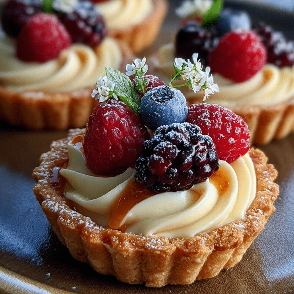 White Chocolate Mousse Tartlets