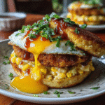Corn Fritter Breakfast Sandwiches
