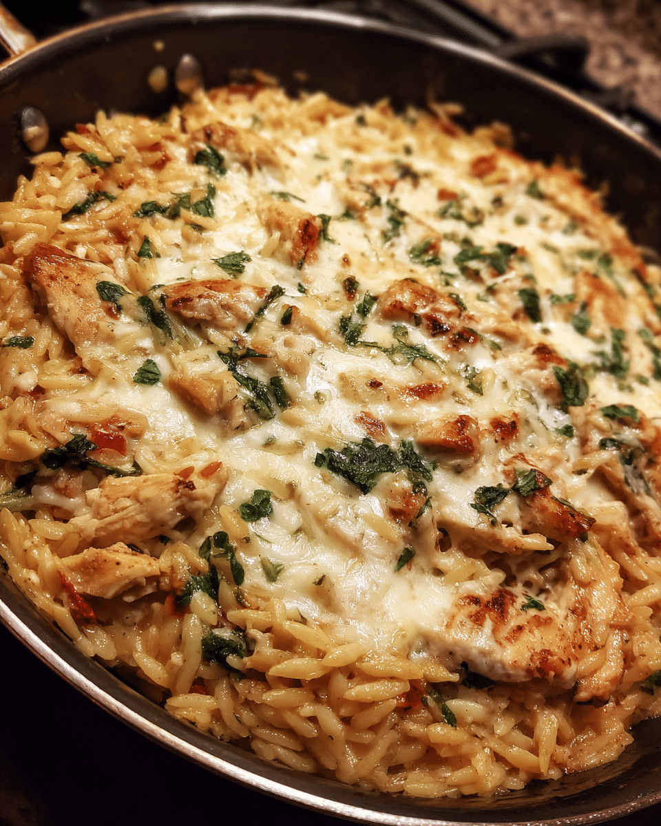 Creamy Ricotta Chicken and Orzo Skillet: One-Pan Magic!