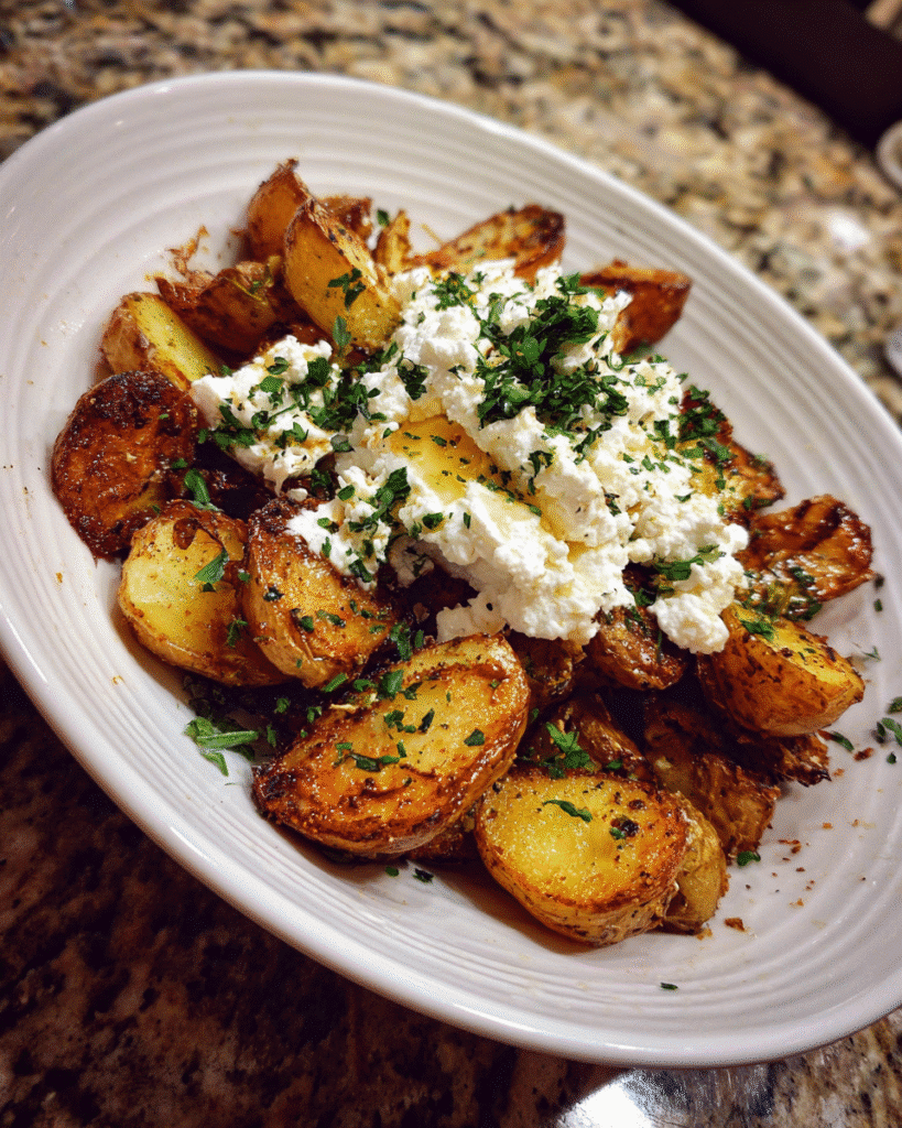 Greek Roasted Potatoes with Whipped Feta: A Mouthwatering Twist!