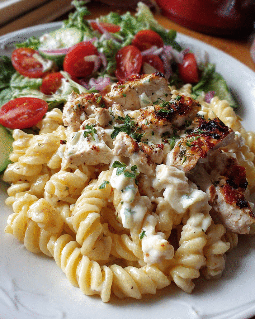 Cottage Cheese Chicken Pasta Salad: Creamy Summer Delight!