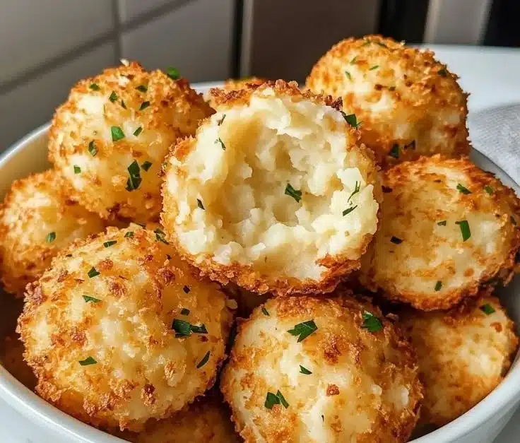 Air Fryer Cheesy Mashed Potato Balls