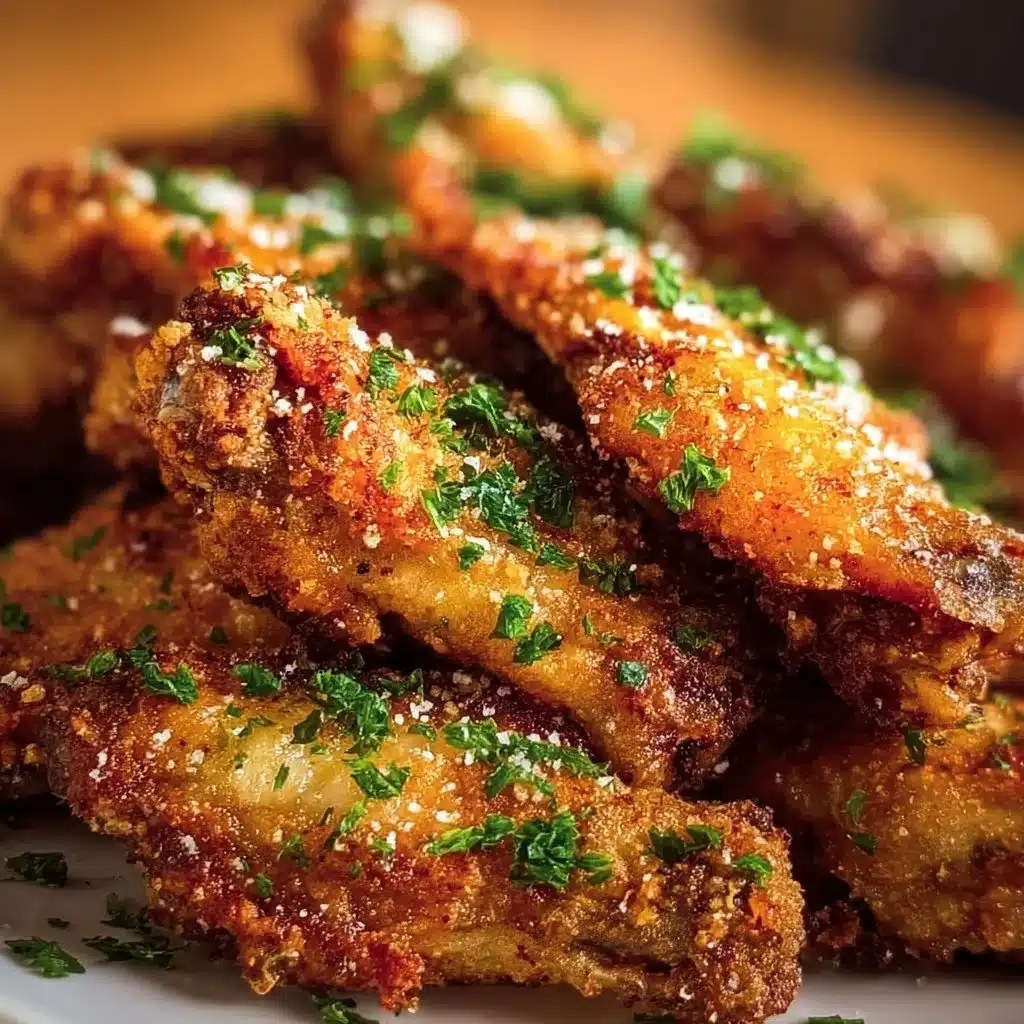 Delicious Air Fryer Parmesan Wings served on a platter