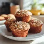 Homemade banana oat muffins baked to perfection with a healthy twist