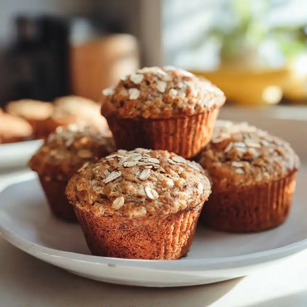 Homemade banana oat muffins baked to perfection with a healthy twist