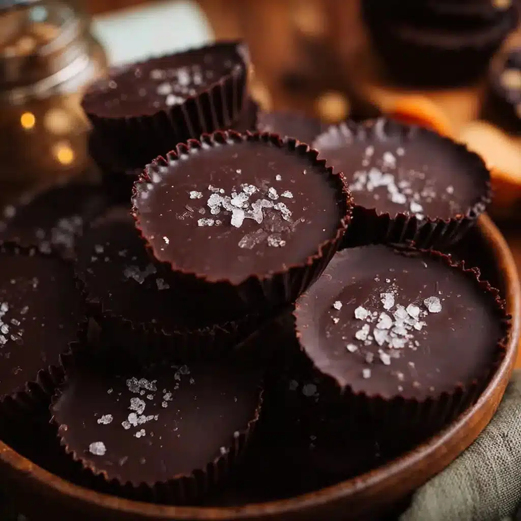 Delicious homemade cashew butter cups with creamy cashew filling and chocolate coating.