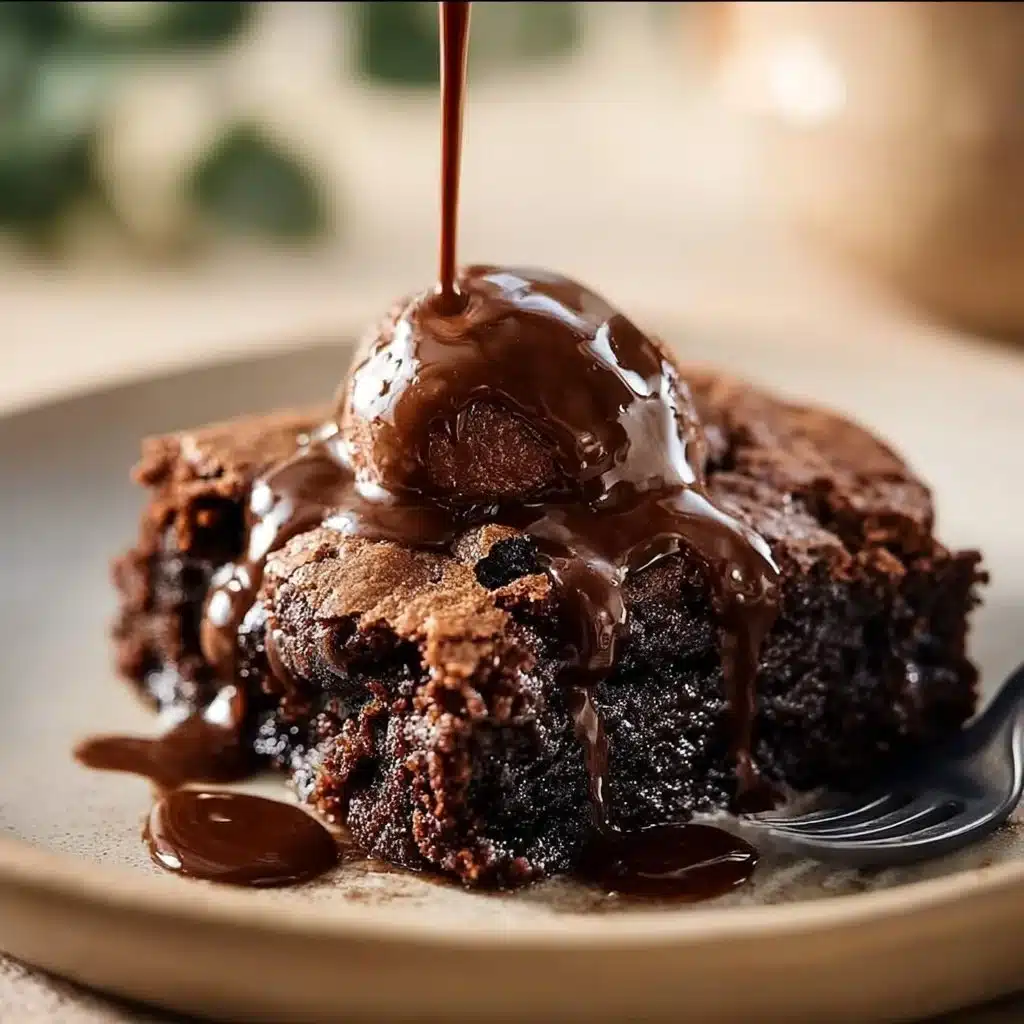 Delicious homemade Chocolate Cobbler served in a bowl with vanilla ice cream