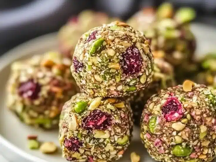 Cranberry Pistachio Energy Bites