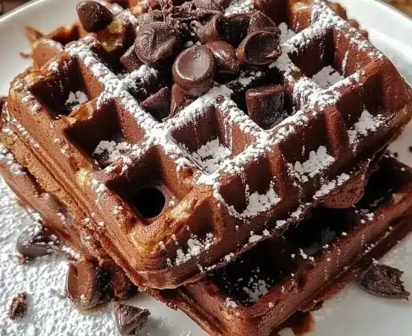 Fudgy Brownie Waffles
