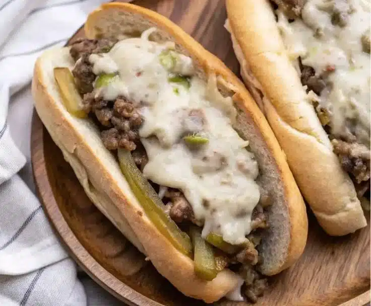 Ground Beef Philly Cheesesteaks