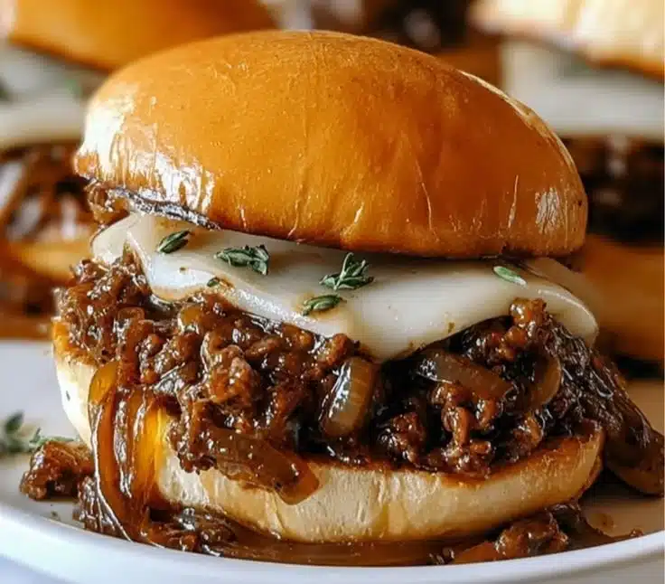 Irresistible French Onion Beef Sloppy Joes
