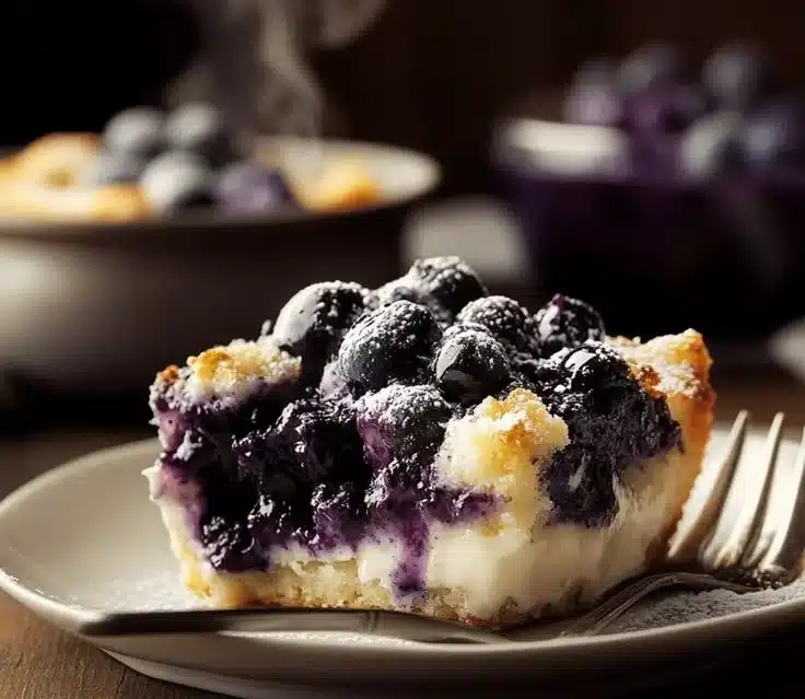 Irresistibly Easy Cheesecake Blueberry Dump Cake Delight