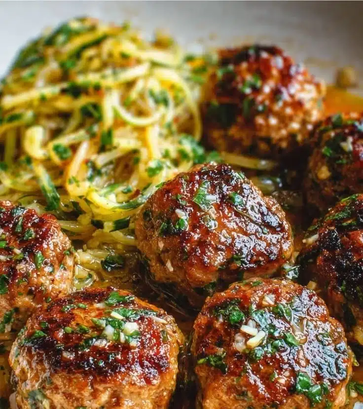Keto Garlic Butter Meatballs