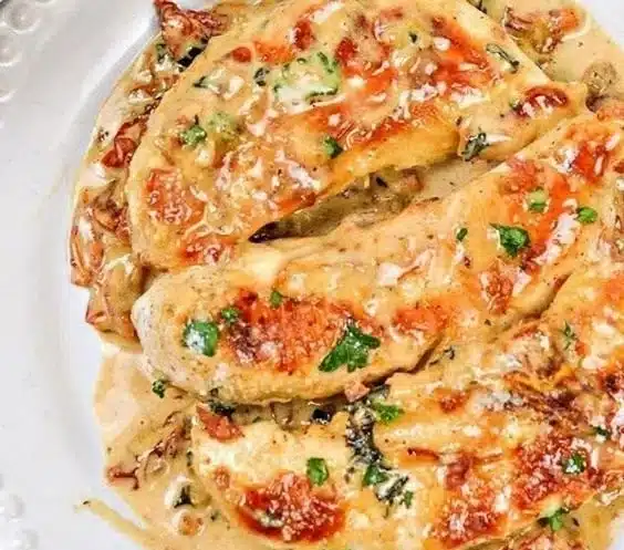 Keto Tomato Basil Chicken Skillet