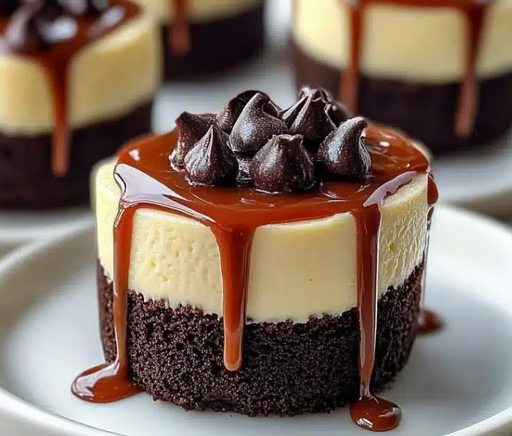 Mini Cheesecakes with Brownie Base