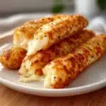 Delicious mozzarella cheese sticks served with marinara sauce