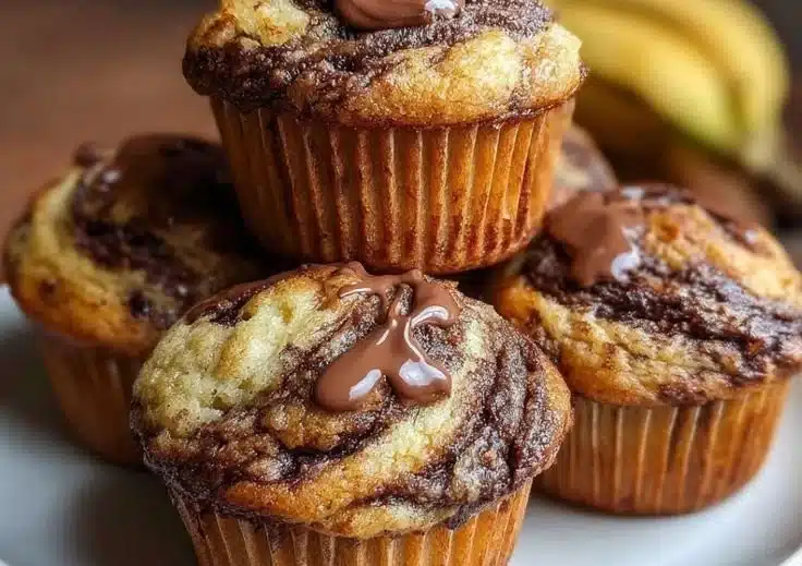 Nutella Banana Swirl Muffins