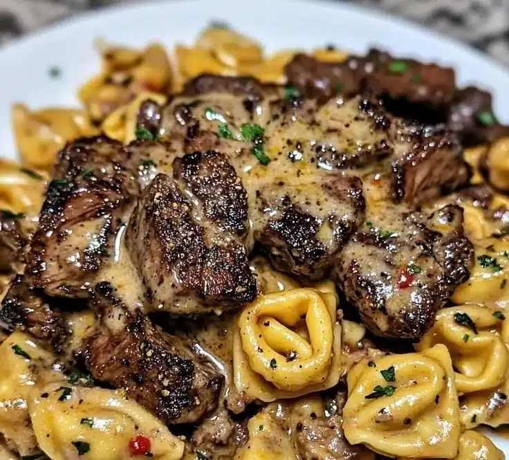 One-Pan Cowboy Butter Tortellini Steak Bites Recipe