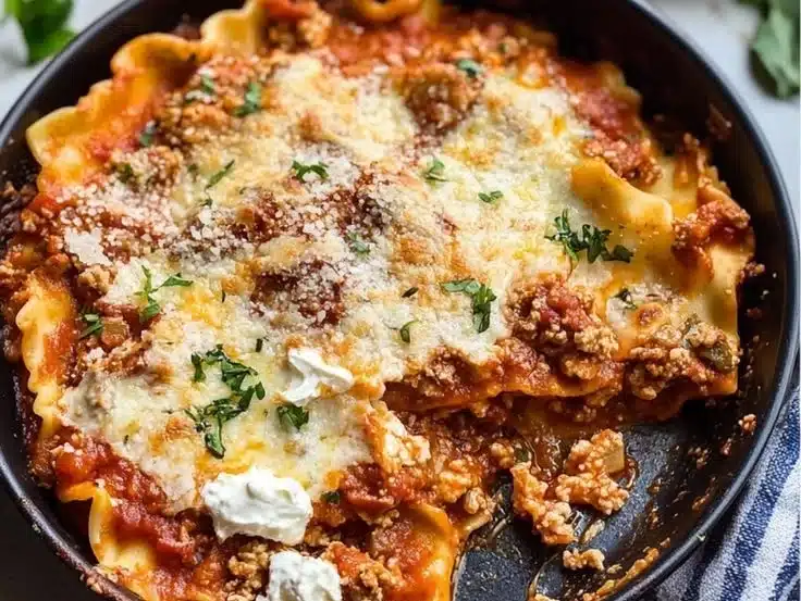 One Pan Skillet Lasagna