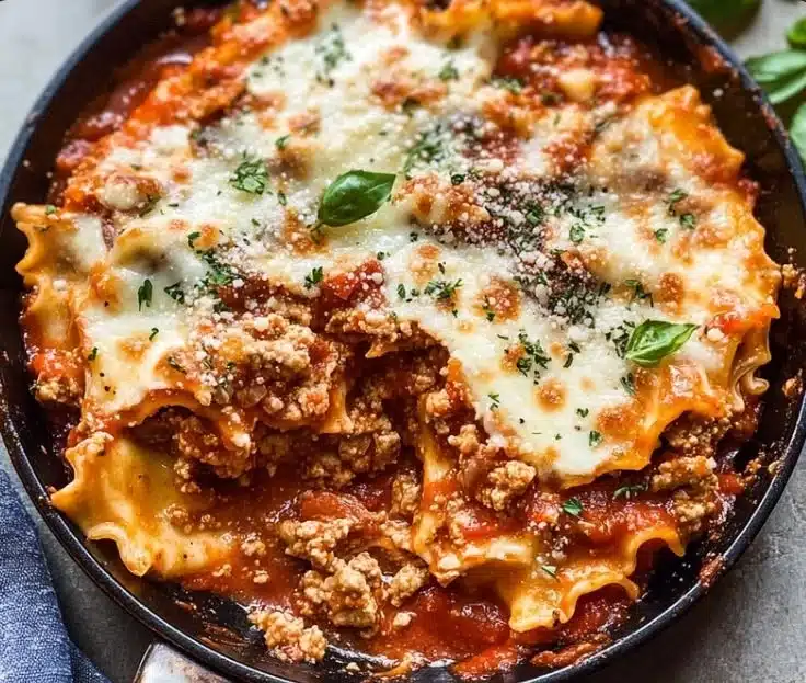 One Pan Skillet Lasagna