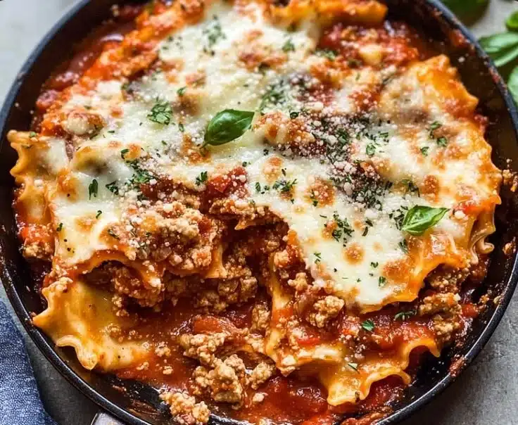 One Pan Skillet Lasagna