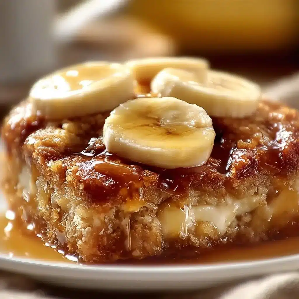 Delicious Southern banana cobbler dessert with warm bananas and flaky crust