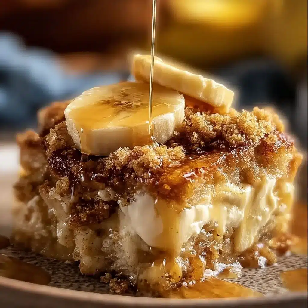 Delicious Southern banana cobbler served warm with a scoop of ice cream