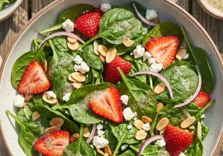 Spinach and Strawberry Poppyseed Salad