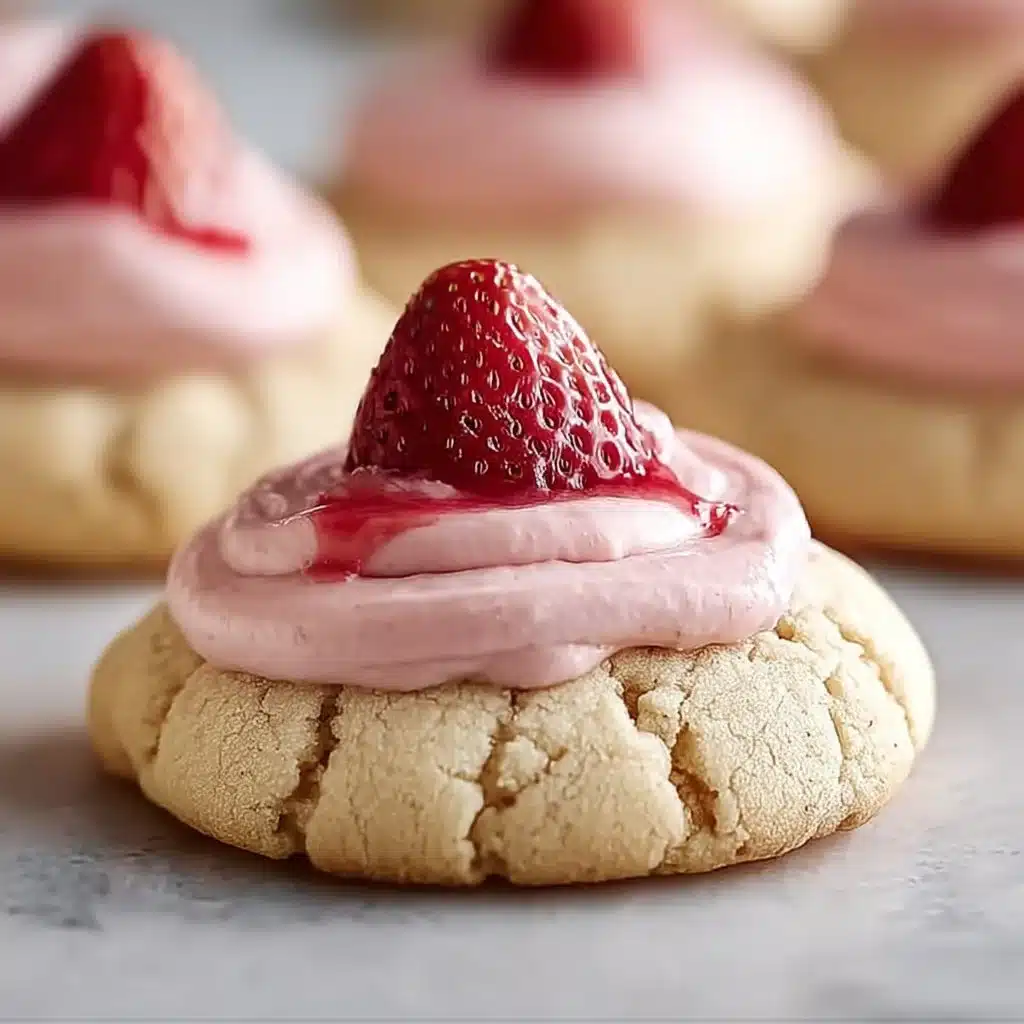 Delicious strawberry cookies with a sweet, fruity taste - Sweet Strawberry Kiss Cookies