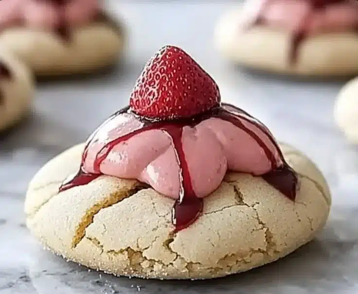 Sweet Strawberry Kiss Cookies