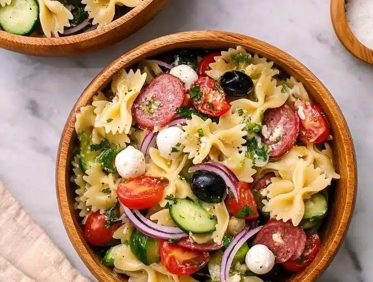 Best Italian Pasta Salad with Salami - myjoyfulkitchen
