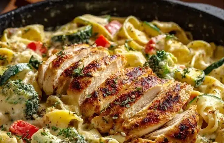 Creamy Chicken Pasta Primavera
