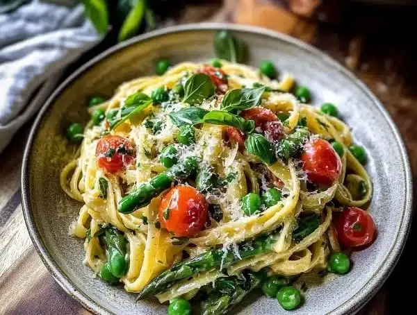 Creamy Spring Pasta Primavera Bursting with Fresh Flavor